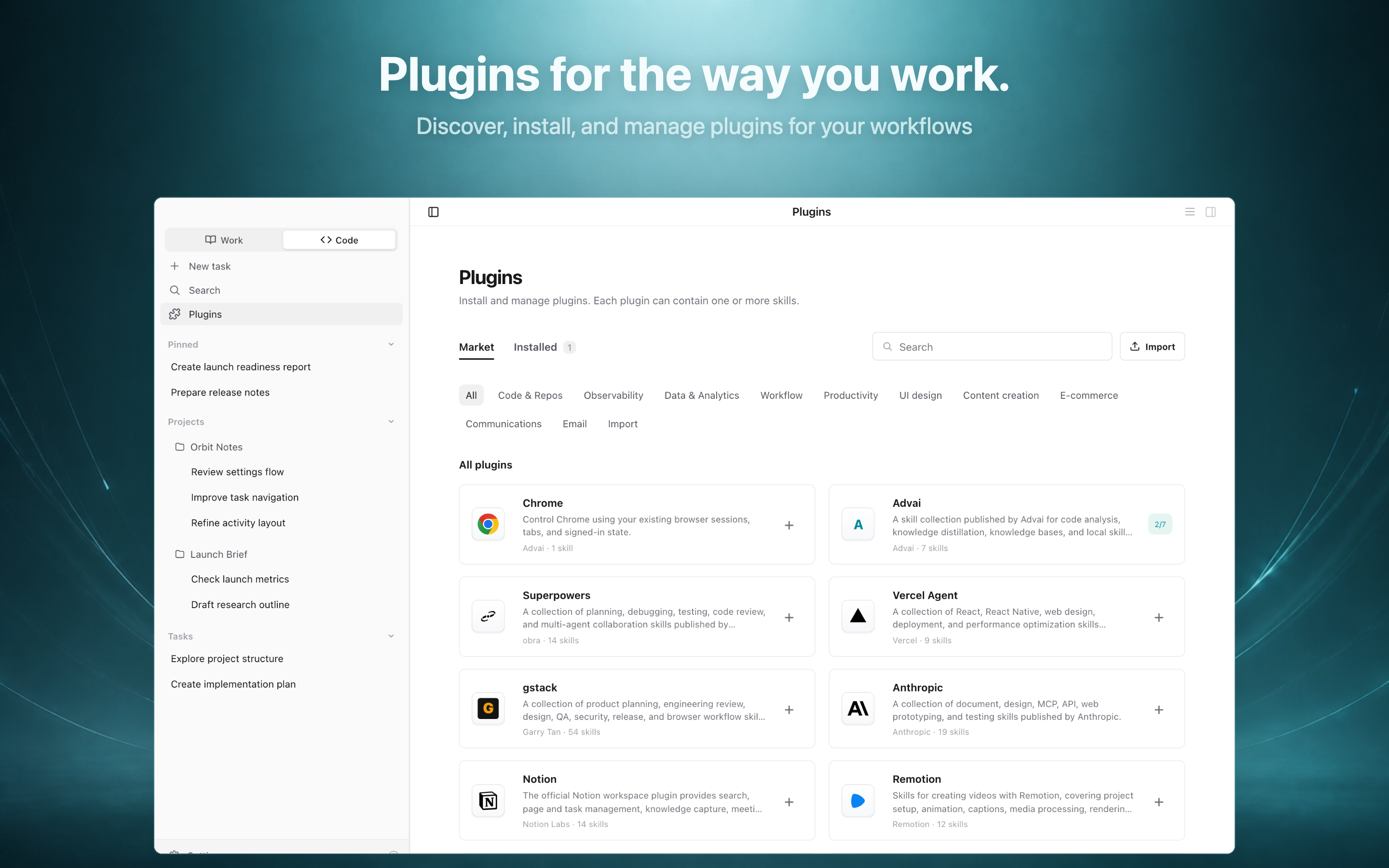 Helix Work plugin catalog